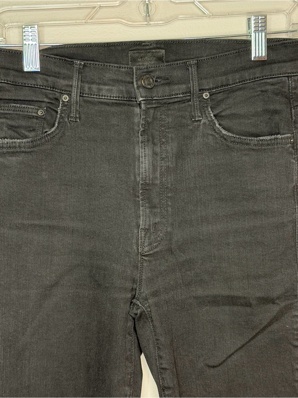 MOTHER Insider Crop Step Fray Jeans in Not Guilty Womens 28 - Picture 6 of 15